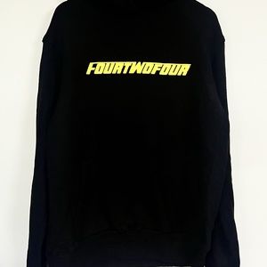 NWOT 424 On Fairfax X The Painter - Black hoodie Yellow Print